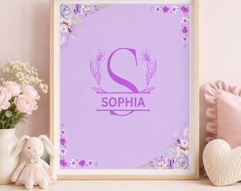 printable monogram initial digital file Instant Monogram Download Printable Monogram Initial Set, A–Z Letter Art Digital File for Wall Decor
