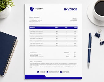 customized invoice | Editable Branded Invoice Customized Invoice Template for Canva, Branded Client Billing and Payment Form