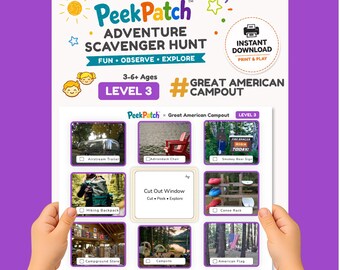 Printable Camping Scavenger Hunt – Level 3 Adventure Experts (Digital Download)
