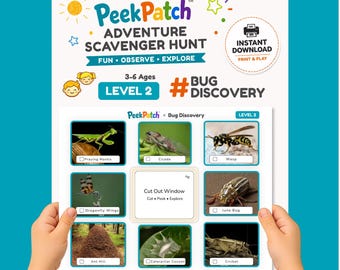 Printable Bug Scavenger Hunt Game Kids – Bug Discovery Level 2 | PeekPatch