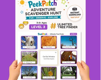 Printable Nature Scavenger Hunt for Kids – Ultimate Tree Finder Level 3 | PeekPatch