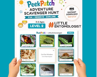 Nature Scavenger Hunt Printable for Kids – Little Entomologist Level 2 | PeekPatch