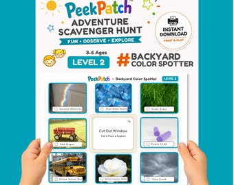 Color Scavenger Hunt Outdoor Kids – Backyard Color Spotter Level 2 | PeekPatch