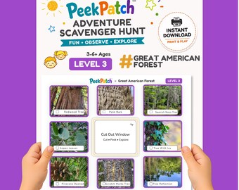 Kids Forest Scavenger Hunt Printable – Nature Exploration Activity (Digital Download)