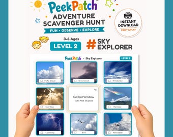 PeekPatch Sky Explorer – gra terenowa dla dzieci do druku – poziom 2