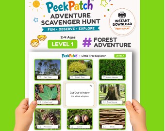 Printable Tree Scavenger Hunt for Kids – Little Tree Explorer Level 1 | PeekPatch