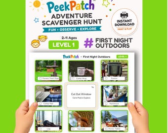 Kids Camping Scavenger Hunt Printable – First Night Outdoors Level 1 | PeekPatch