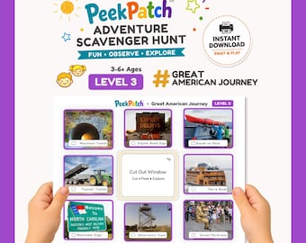American Journey Scavenger Hunt – Level 3 Road Trip Game (Digital Download)