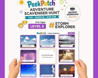 PeekPatch Storm Explorer Printable Scavenger Hunt – Level 3 Sky Game Kids