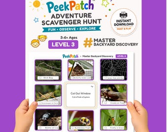 Kids Nature Scavenger Hunt Printable – Master Backyard Discovery Level 3 | PeekPatch