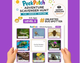 Printable Bug Scavenger Hunt Outdoor Kids – Ultimate Bug Spotter Level 3 | PeekPatch