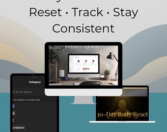 30-dniowy pakiet „Reset” | Książka „Reset ciała” + Monitor nawyków + Panel „Reset” | Notion