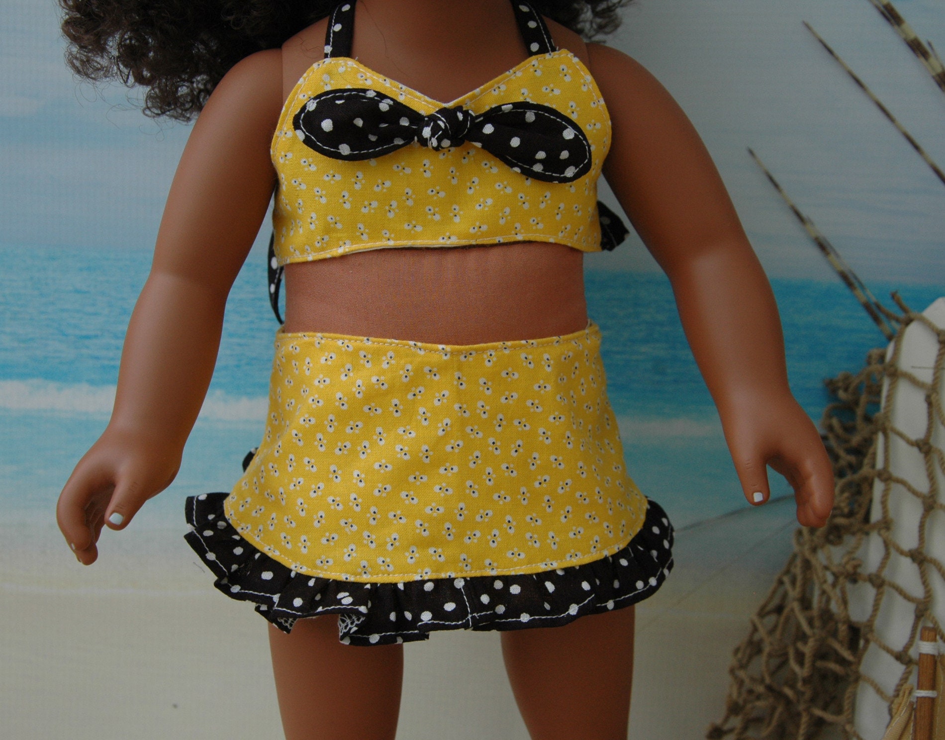 Doll swim suit 2 piece for 18 inch doll such as American Girl Etsy