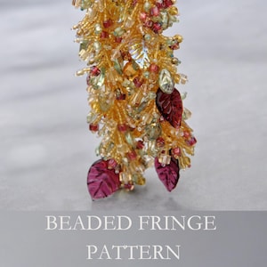 Beading Pattern PDF • DIY Jewelry Tutorial for Beaded Fringe, Earrings, Pendant • PDF English language