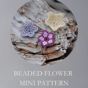 ミニシードビーズフラワーの作り方 • 初心者向けペヨーテパターン • PDFダウンロード • 英語