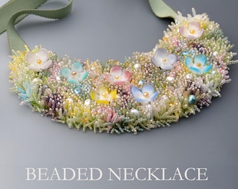 Patroon rocaillesketting • Statementketting bloem: pdf-tutorial. Engelse taal