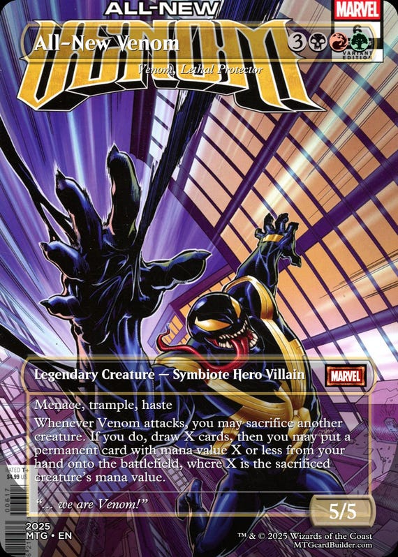 Venom, Lethal Protector Proxy Commander Deck - Etsy
