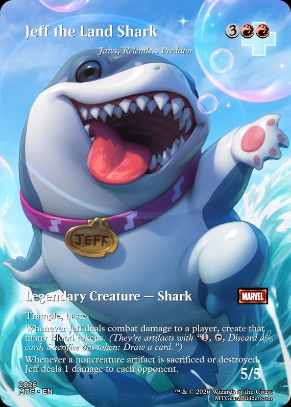 Jaws, Relentless Predator Secret Lair Drop Proxies - Etsy