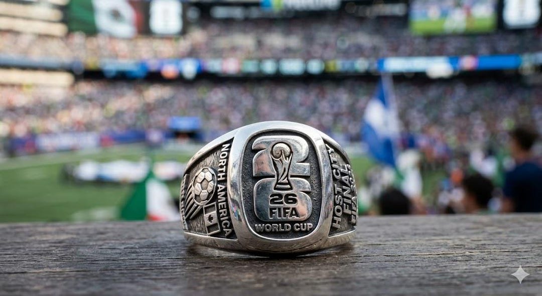 2026 FIFA World Cup Championship Ring, North America Soccer Fan