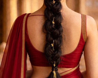 Gioielli per capelli Ghungroo / Accessorio per capelli / Gioielli da sposa / Gioielli per damigella d'onore / Gioielli per capelli indiani / Sposa indiana / Gioielli per trecce