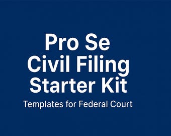Kit básico para la presentación de demandas civiles sin abogado – Plantillas para tribunales federales (descarga digital)