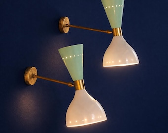 Retro-inspired Mid-century Modern Wall Sconce Stilnovo Inspired Diabolo Sconce - Modern Wall Light Fixture