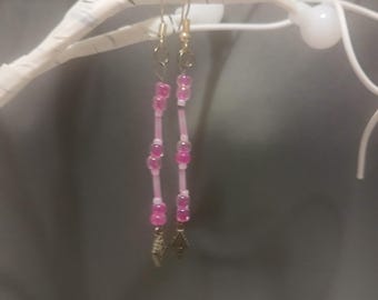 Pink Drop Earrings B002