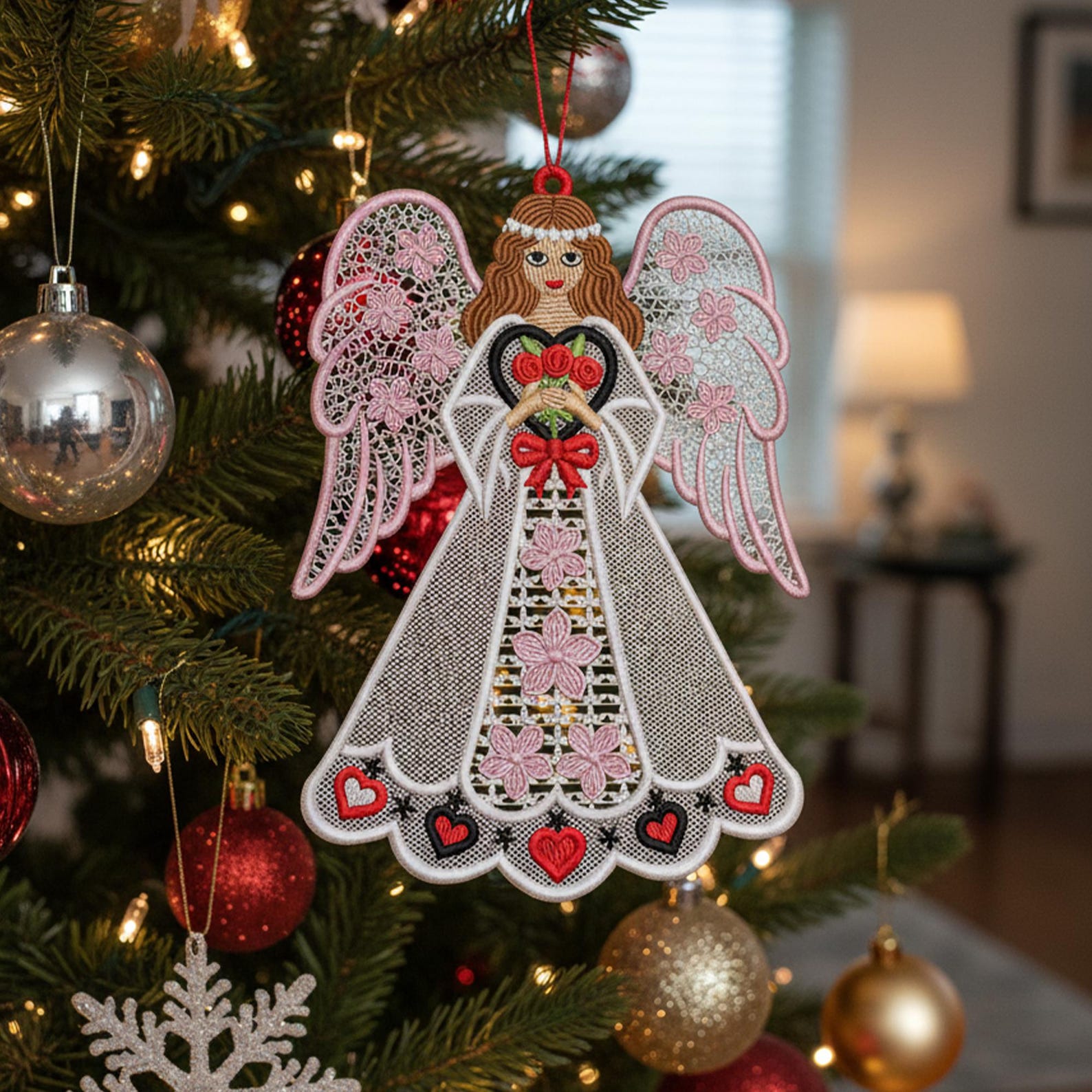 FSL Angel Ornament Machine Embroidery Design Free Standing Lace ...