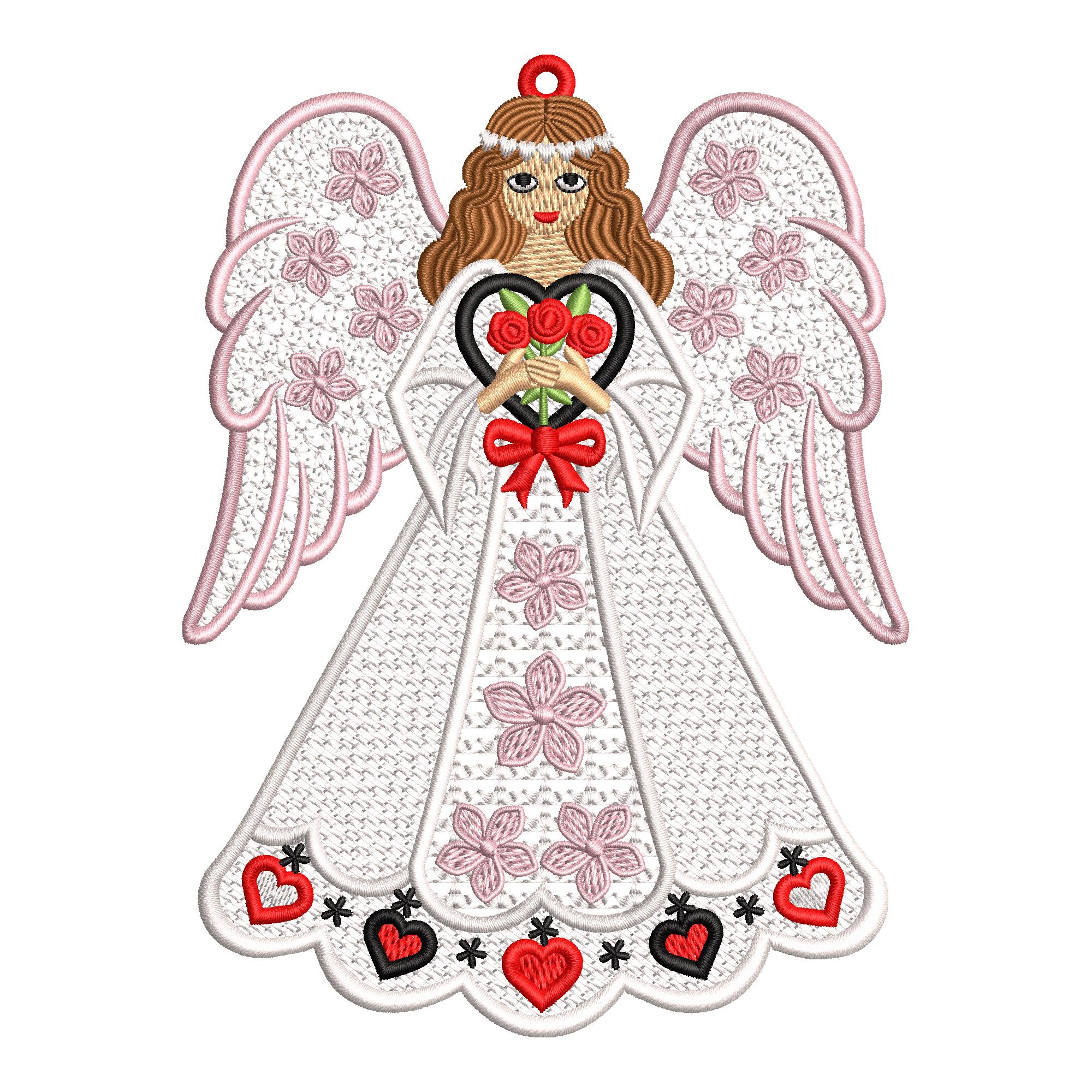 FSL Angel Ornament Machine Embroidery Design Free Standing Lace ...