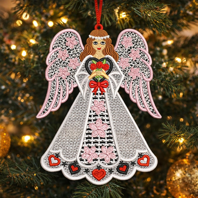 FSL Angel Ornament Machine Embroidery Design Free Standing Lace ...