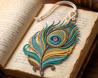 Diseño de bordado de encaje independiente con pluma de pavo real (5 pulgadas) – Adorno de pluma, pendientes, decoración floral (archivo digital)