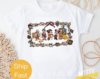 Disney piratenshirt voor kinderen - T-shirt Mickey Pirate - Magische vakantie familie-uitstapje