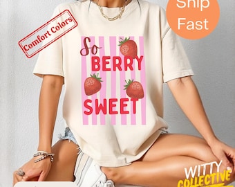 Retro So Berry Sweet Shirt - Boho zomer-T-shirt - cadeau jaren 70-stijl