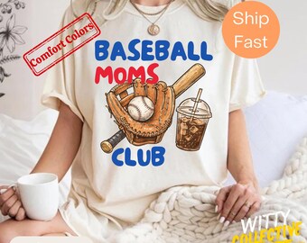 Baseball Mom Club Shirt - Game Day Retro Sports Mama Tee