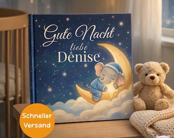 Baby Geschenk personalisiert – Kinderbuch mit Namen – Geschenk zur Geburt – Personalisiertes Einschlafbuch