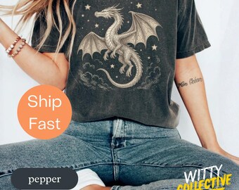Comfort Colors® Flying Dragon Shirt | Fantasy Mythical Creature Graphic Tee