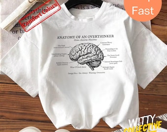 Anatomy Of An Overthinker Shirt Funny Anxiety Tee Comfort Colors