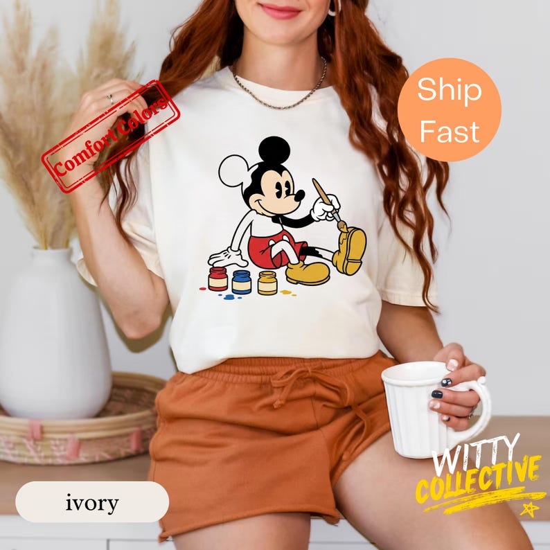 Mickey Mouse Shirt - Retro Classic Disney Top - Magical Disney Vacation Adult Trip Outfit image 1