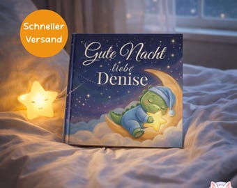 Personalisiertes Kinderbuch mit Namen – Gute Nacht Buch für Babys – Geschenk zur Geburt