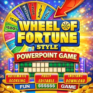 PowerPoint-game in Rad van fortuin-stijl met sjabloon voor automatisch scorebord