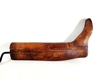 Wooden Boot Stretcher, Vintage Wooden Hand Cranked Riding Boot Stretcher, Antique Equestrian Boot Stretcher