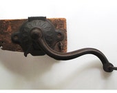Rustic Coffee Spice Grain Grinder, Vintage Antique Cast Iron Wall Mount Primitive Food Processor Authentic Kitchen Decor, Retro Display