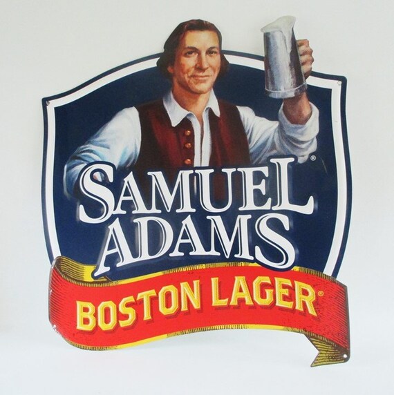 Samuel Adams Zeichen Vintage Zinn Werbung Boston Lager Etsy