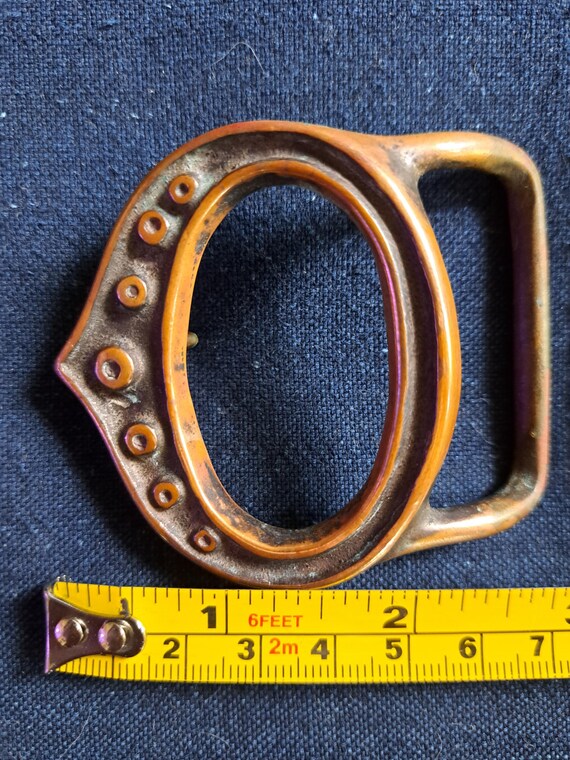 Tech Ether 'Pythoness' 70's Brass Belt Buckle, Ra… - image 9