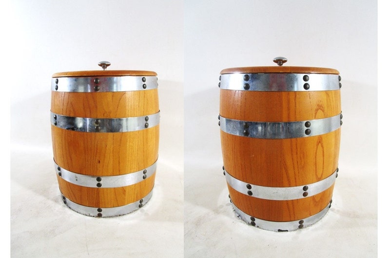 Ice Bucket and Serving Tray Vintage Towle Silversmiths Wood Etsy