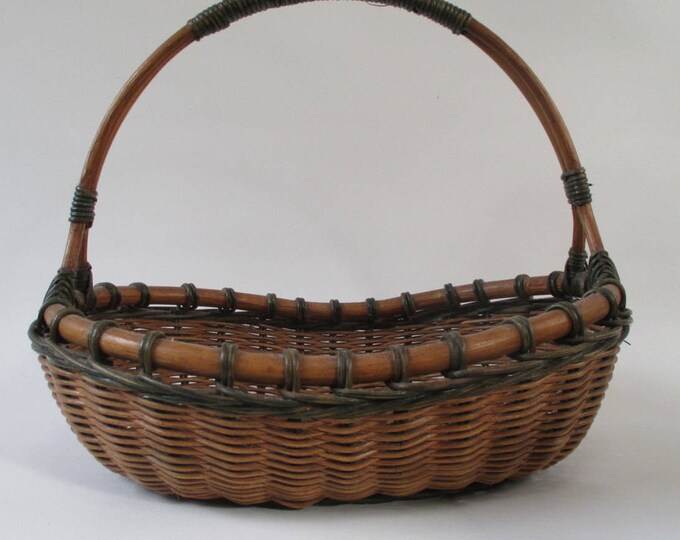 Basket Vintage Gathering Flower Garden Party Wedding Harvest Etsy