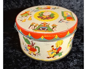 Humpty Dumpty Nursery Rhyme Tin, Vintage Cremona & Red Boy Toffee Tin, S.A. Wilkin Ltd Tin, 30s Tin Litho Toffee Tin, Cremona toffee tin