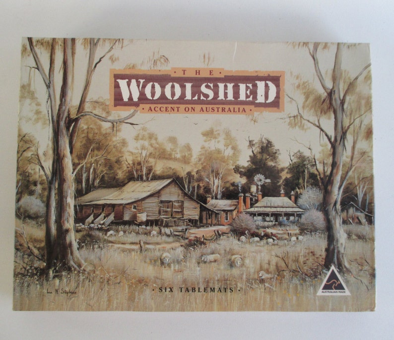 Australian Bush Scenes Placemats by The Woolshed Vintage Etsy