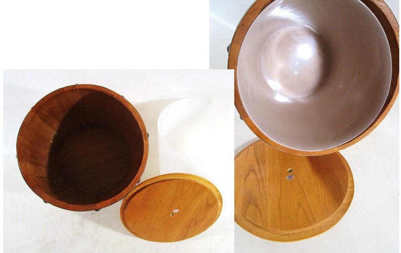 Ice Bucket and Serving Tray Vintage Towle Silversmiths Wood Etsy