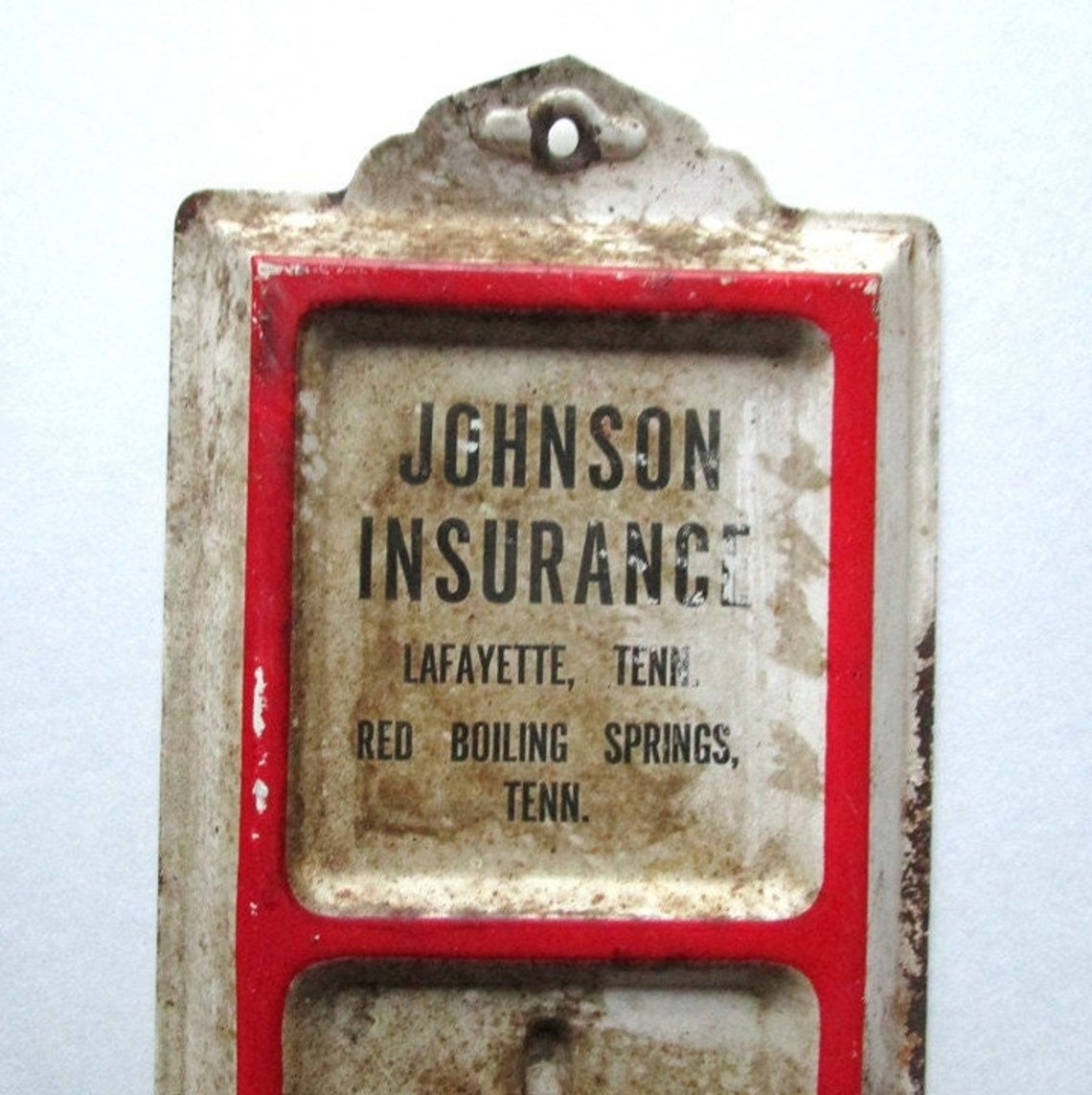 Advertising Thermometer Vintage Johnson Ins. Lafayette TN Etsy